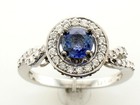 Le Vian 14K White Gold Cocktail Ring 1.60 cts Ceylon Sapphire Diamond - Size 7 — photo 1