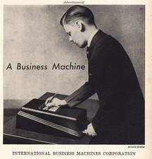 1941 IBm A Business Machine Male Vintage Print Ad