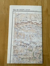 Vintage India Pakistan Baltit Topographic Map 1:250000 Hindu Kush Karakoram