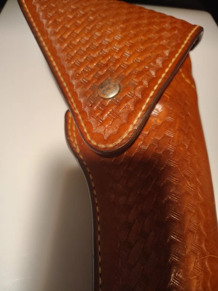 VINTAGE ( BIANCHI ) S & W #16-L ( LARGE REVOLVER 🔫 ) HOLSTER/ SEE PHOTOS - Image 4 of 4