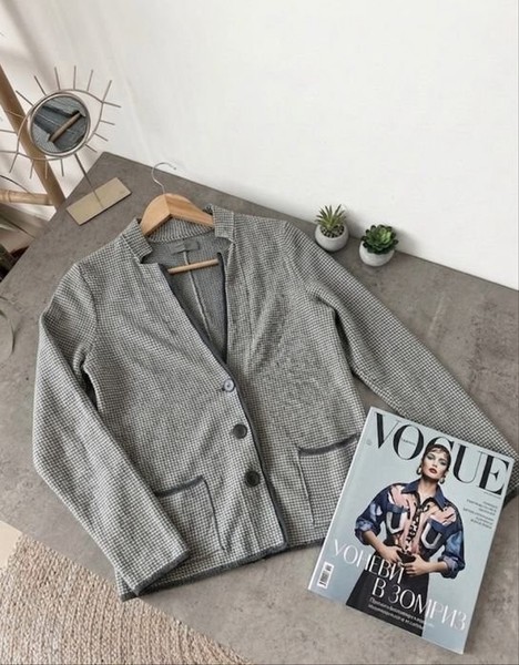 Women Falconeri Blazer Grey Cotton 36