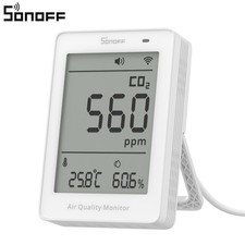 SONOFF CO2 Meter Smart Wi-Fi Air Quality Monitor Matter Over Temp Humi Detectors