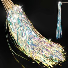   Drixbor 24 PCS Light Up Wedding Wands - LED Tinsel Streamers for Wedding Send O