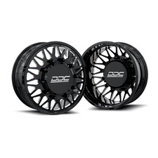 24x8.25 Ddc Mesh Black Milled Gmdodgeford Forged Dually Wheels 8x6.5 Set Of 6