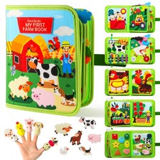 Farm Busy Book for Toddlers 1-3 Busybook Montessori Activity Quiet Books for ...