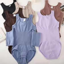 Bodysuit Shapewear with Zipper Belt Women Tummy Control Fajas Body