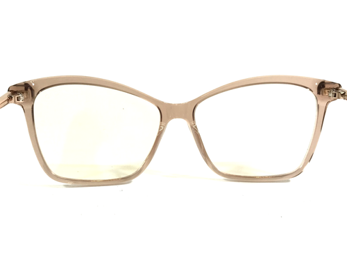 Tom Ford Eyeglasses Frames TF5687-B 045 Clear Light Brown Gold Cat Eye 56-14-140 - Picture 9 of 13