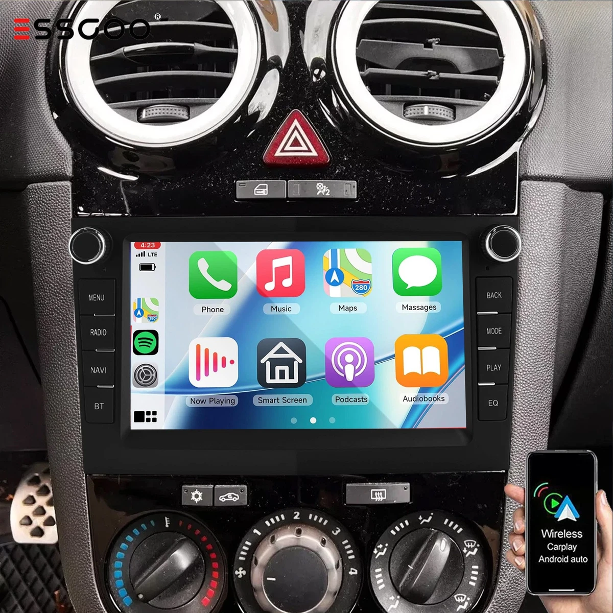 CAMECHO Android Autoradio mit Navi für Opel Corsa d/Astra h/Zafira b