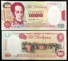 Venezuela 1000 Bolivares 1998 Banknote World Paper Money UNC Currency Bill