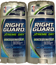 2 Discontinued Right Guard Xtreme Dry POWER STRIPE Technology Deodorant 2.6 oz