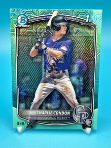 Charlie Condon 2025 Bowman Mega Box Aqua Mega Refractor 1st Bowman #d 98/125
