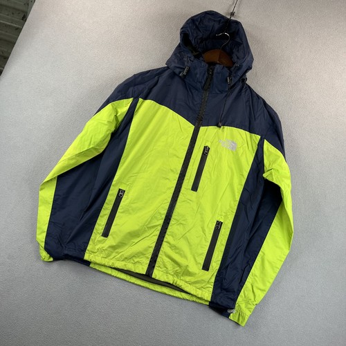 North Face Jacket Mens Large Blue Yellow Gore-Tex XCR Summit Series Hooded Coat