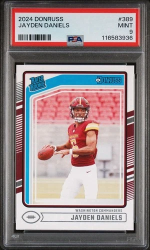 2024 PANINI DONRUSS #389 JAYDEN DANIELS ROOKIE RC PSA 9
