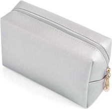 PU Leather Cosmetic Bag for Women Minimalism Makeup Bag for Daily Use Portable S