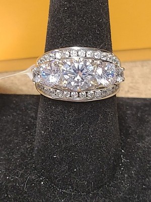 Bella Luce White Cubic Zirconia Rhodium Over Sterling Silver Ring 8.48ctw