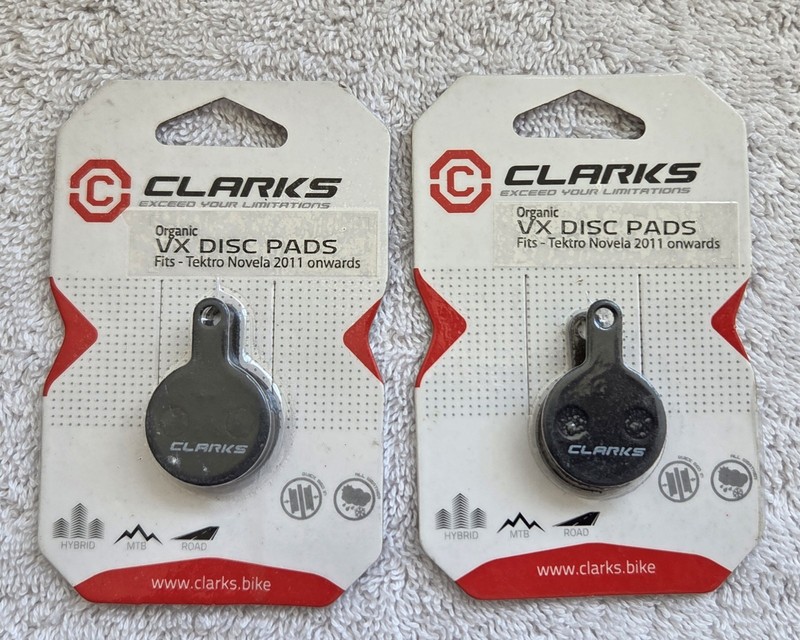 Clarks Organic Disc Brake Pads For Tektro Novela 2011 Onwards × 2 Sets