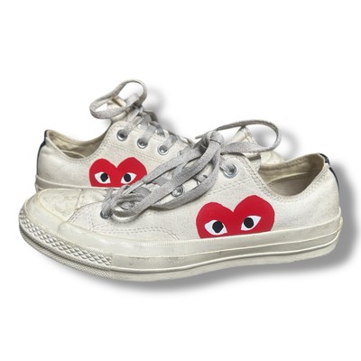 Converse Comme Des Garcons Play White Canvas 70s 7 Men's / 9 Women's