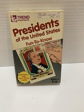 Vintage Presidents of the United States Fun To Know Flash Cards. Educational