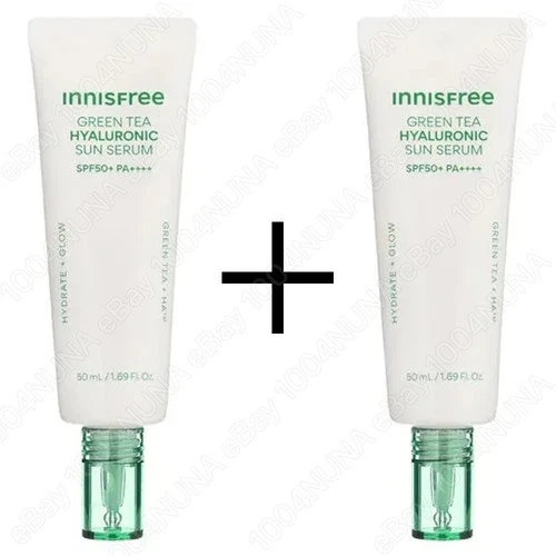 INNISFREE Green Tea Hyaluronic Moist Sun Serum x2 SPF 50 PA++++ Hydrate K-Beauty