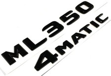 Mercedes Benz ML350 4MATIC Auto Schriftzug Emblem Flache Aufkleber Schwarz Glanz