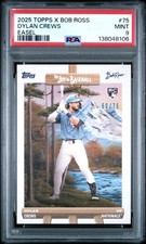 2025 Topps x Bob Ross /75 Easel DYLAN CREWS RC Nationals PSA 9 Low Pop