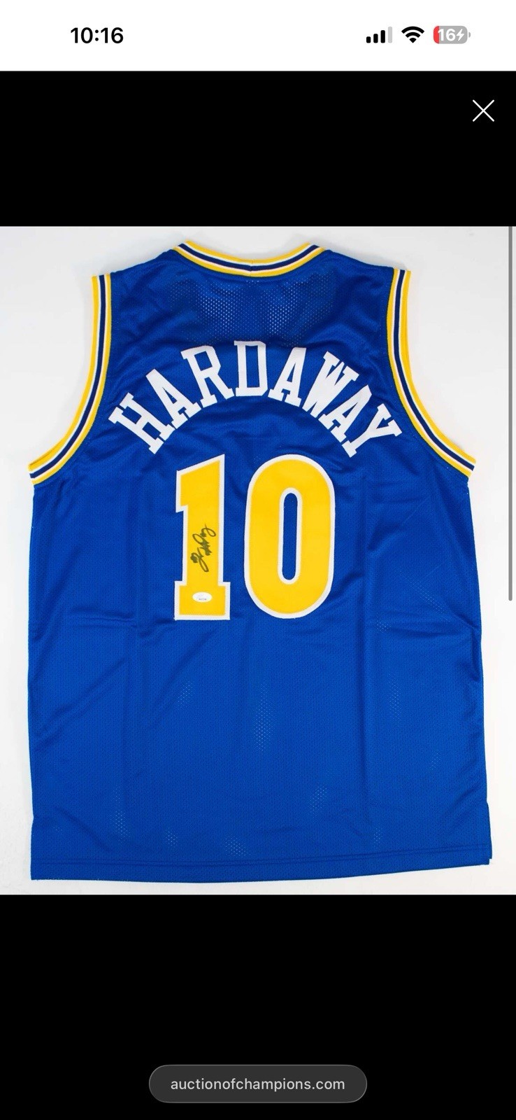 Tim Hardaway Signed Autographed custom Jersey JSA Authenticated - New