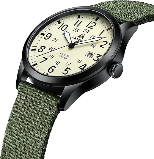 Reloj de Pulsera para Hombre Mujer 38mm Resistente Exterior Cuerda Militar Foto 3 de 4