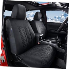 2 Front Tacoma Seat Covers Leather Car Seat Tacoma 2016-2023 Front Pair/Black