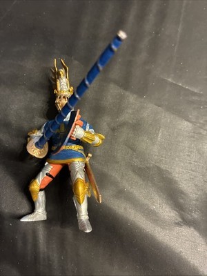 Papo Hand-Painted Medieval Figurine Fantasy World Blue Knight Fleur de Lys