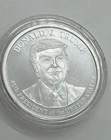 Donald J. Trump 45th President Of The US 1 oz Silver USA Made Capsuled BU Round
