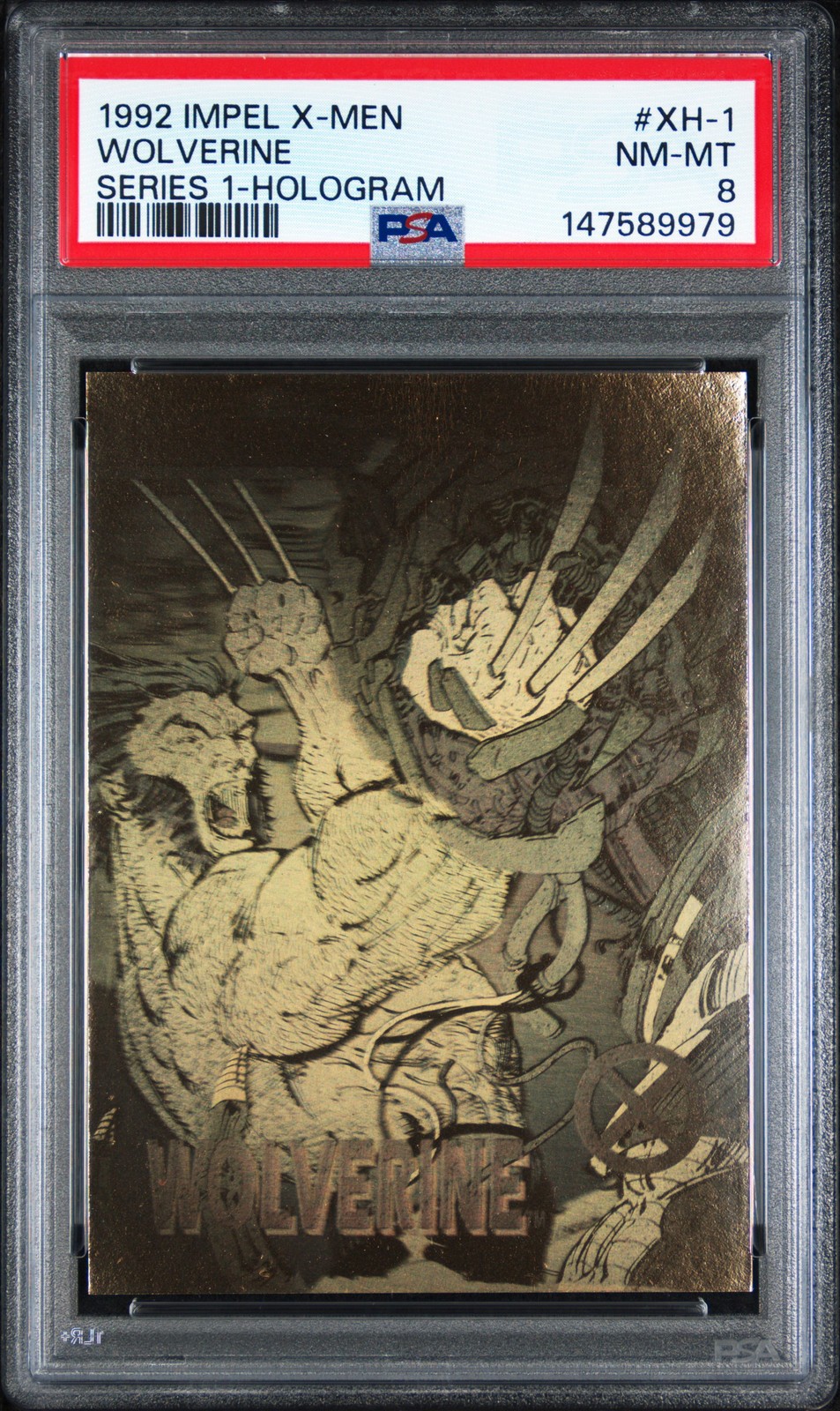 1992 IMPEL X-MEN SERIES 1-HOLOGRAM #XH-1 WOLVERINE PSA 8
