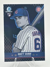 2025 Bowman Chrome Black /10 Matt Shaw * Ascensions * SSP RC Jersey Match 06/10
