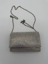 Jessica McClintock Rhinestone Evening Prom Cross Body Glamour Clutch W/Chain