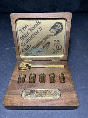 Mac Tools 1988 Collectors Club 50th Anniversary 24K Gold Plated Wrench Set#01099