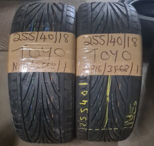 2 x 255 40 18 2554018 TOYO PART WORN OLD DATED SUMMER TYRES