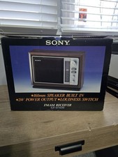 Brand New Factory Sealed Vintage Sony ICF-9740W Radio AM FM Simulated Wood