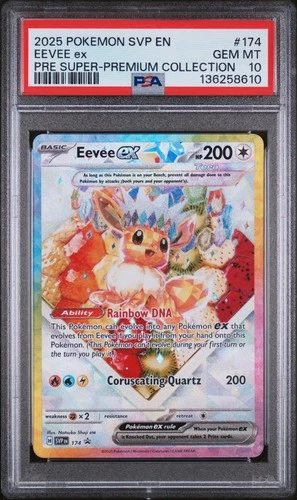 2025 POKEMON SVP EN-SV BLACK STAR PROMO #174 EEVEE EX PSA 10