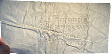 BRITISH - INDIA   Watermarked Paper   ND  1937-43  10 RUPEES P-19 King George VI