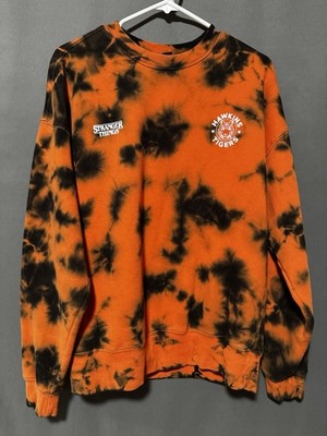 H&M  x Stranger Things Netflix Hawkins High School Sweatshirt Tie dye SMALL