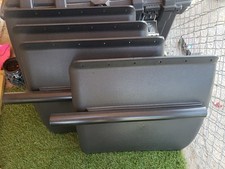 Pair 24x24 Black Poly Plastic Quarter Fenders Set Fit For Universal Semi Truck