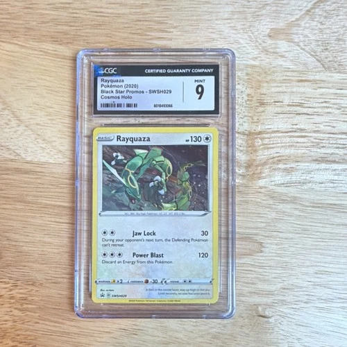 Rayquaza SWSH029 SWSH: Sword & Shield Black Star Promo Cosmos Holo CGC 9