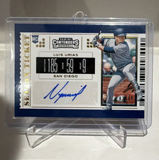 Panini 2019 Contenders Luis Urias Season Ticket #24 RC Auto Padres Gold /99
