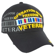 Operation Iraqi Freedom Veteran Ribbons Shadow Mens Cap Baseball Cap - Black...