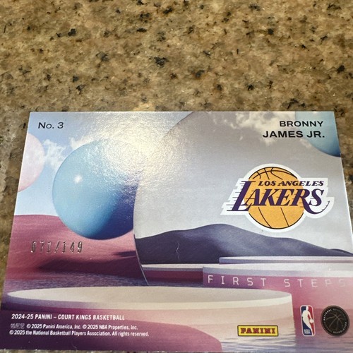 2024-25 Panini Court Kings - First Steps Bronny James #3 (RC) /149 LA Lakers - Picture 11 of 17