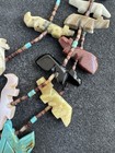 VINTAGE ZUNI NATIVE AMERICAN 3 STRAND FETISH NECKLACE TURQUOISE HEISHI BEADS — photo 5