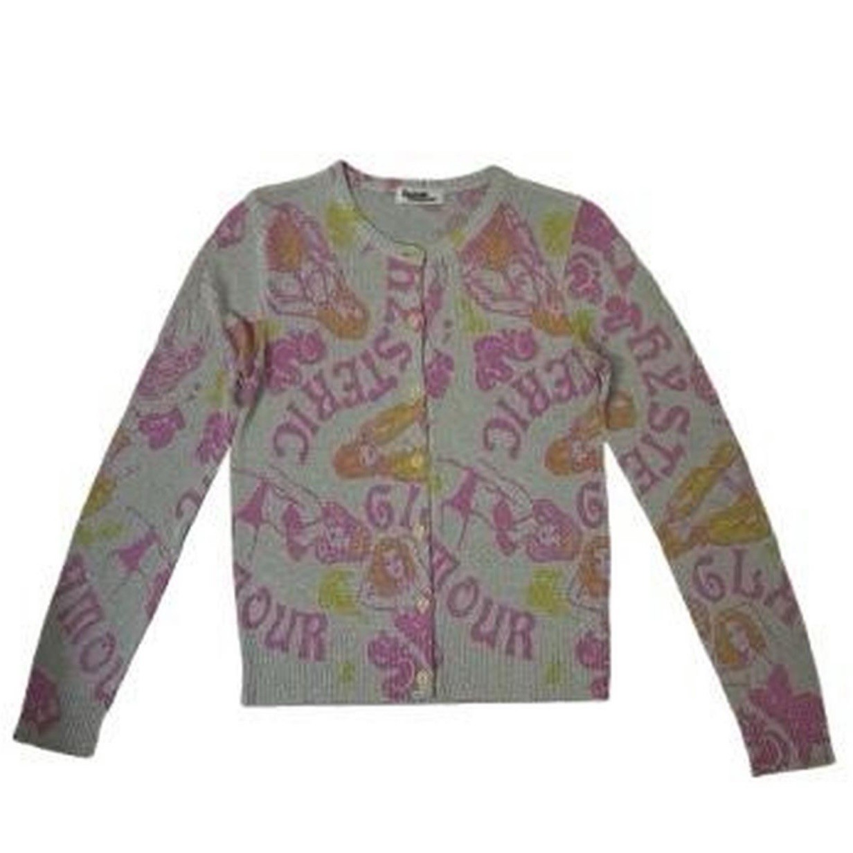 Hysteric Glamour Button Up Top Cardigan Bodycon Print Mesh * Rare *