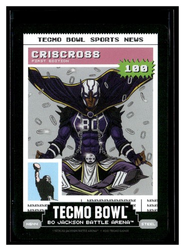 Bo Jackson Battle Arena Tecmo #N644 Criscross Chris Carter News Steel Foil