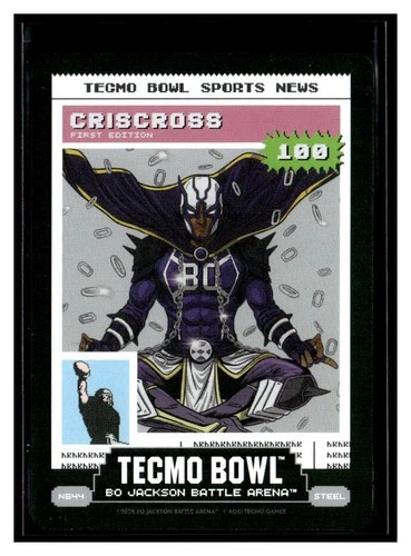 Bo Jackson Battle Arena Tecmo #N644 Criscross Chris Carter News Steel Foil