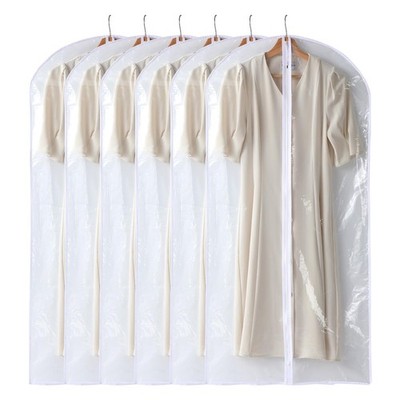 Garment Bags for Hanging Clothes, 6 PCs All Clear Garment Bag, Plastic Dustpr...