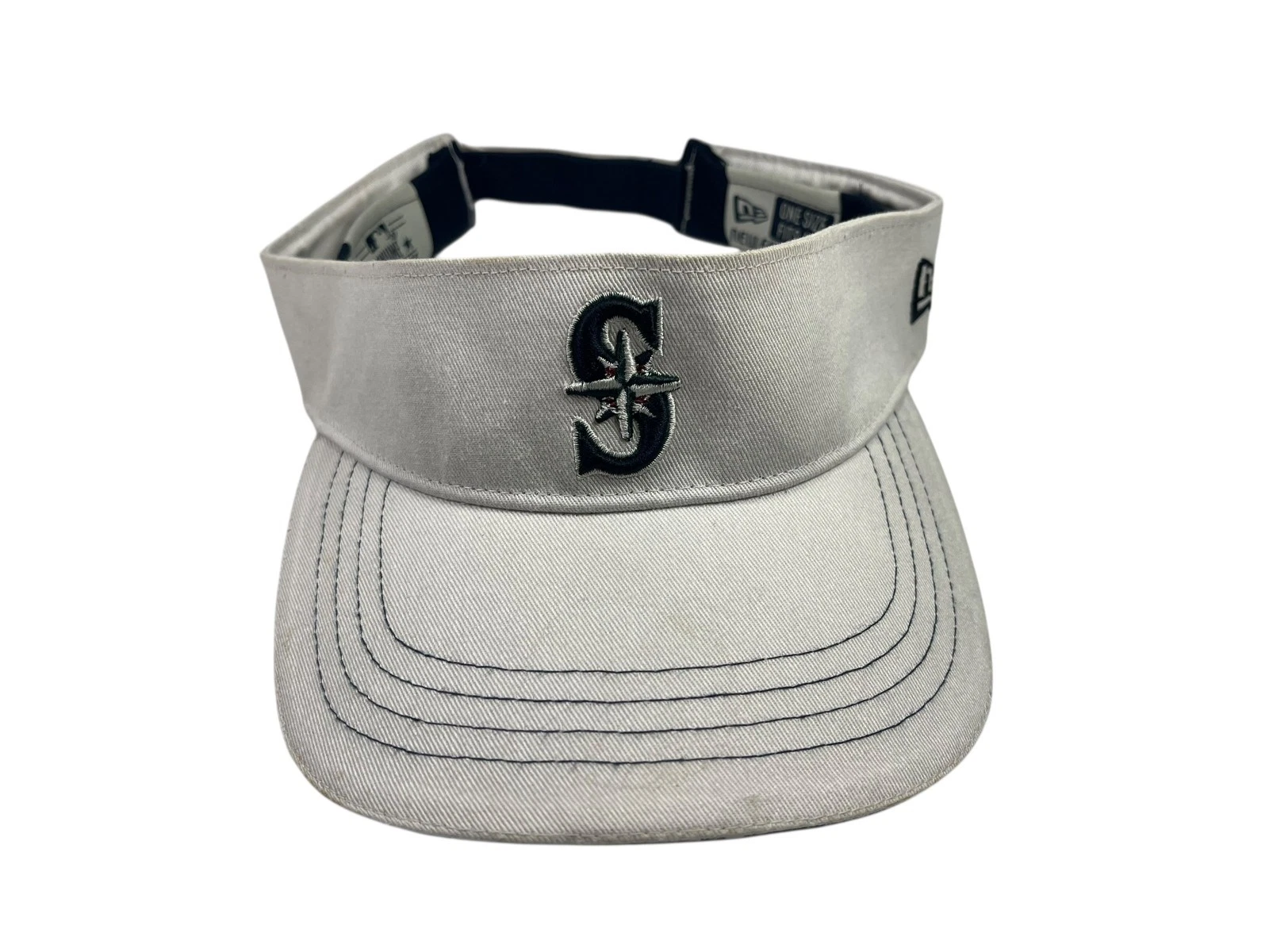 SEATTLE MARINERS Gray MLB BASEBALL VISOR New Era Summer Fan Golf Beach Sun Hat